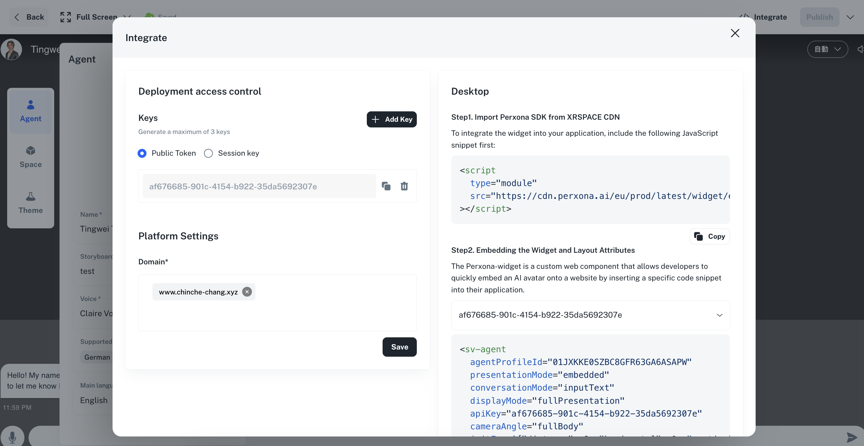 Where to create Deployment API Key